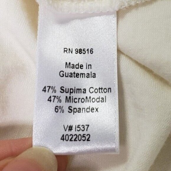 Coldwater Creek Womens Minimalist T Shirt Size 2X Ivory Clean Girl Essential - Picture 4 of 9